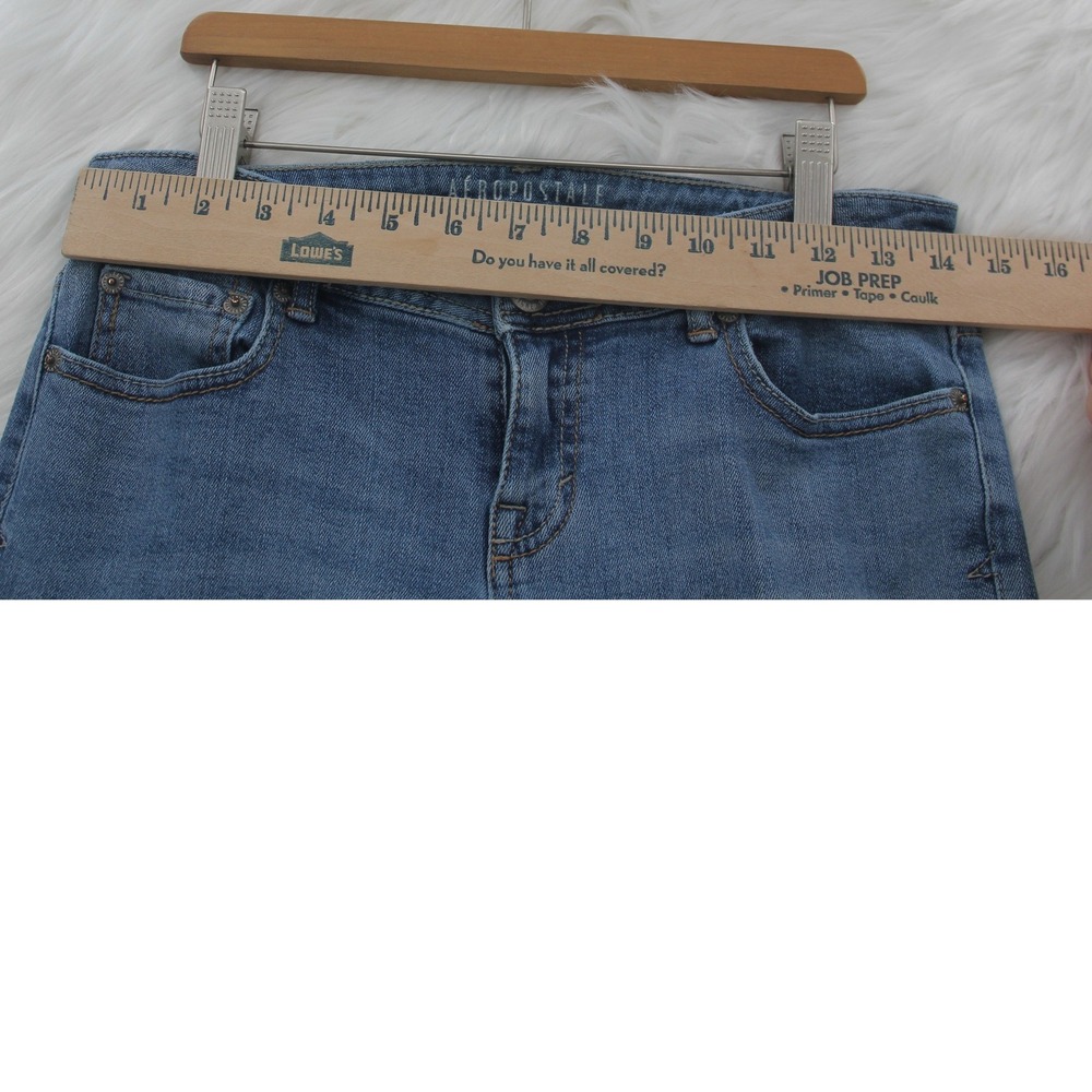 AEROPOSTALE Baby Bootcut Jeans Women's Size 8R Light Wash Blue Low Rise Y2K - Picture 2 of 12